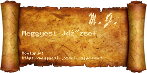 Meggyesi József névjegykártya