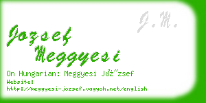 jozsef meggyesi business card